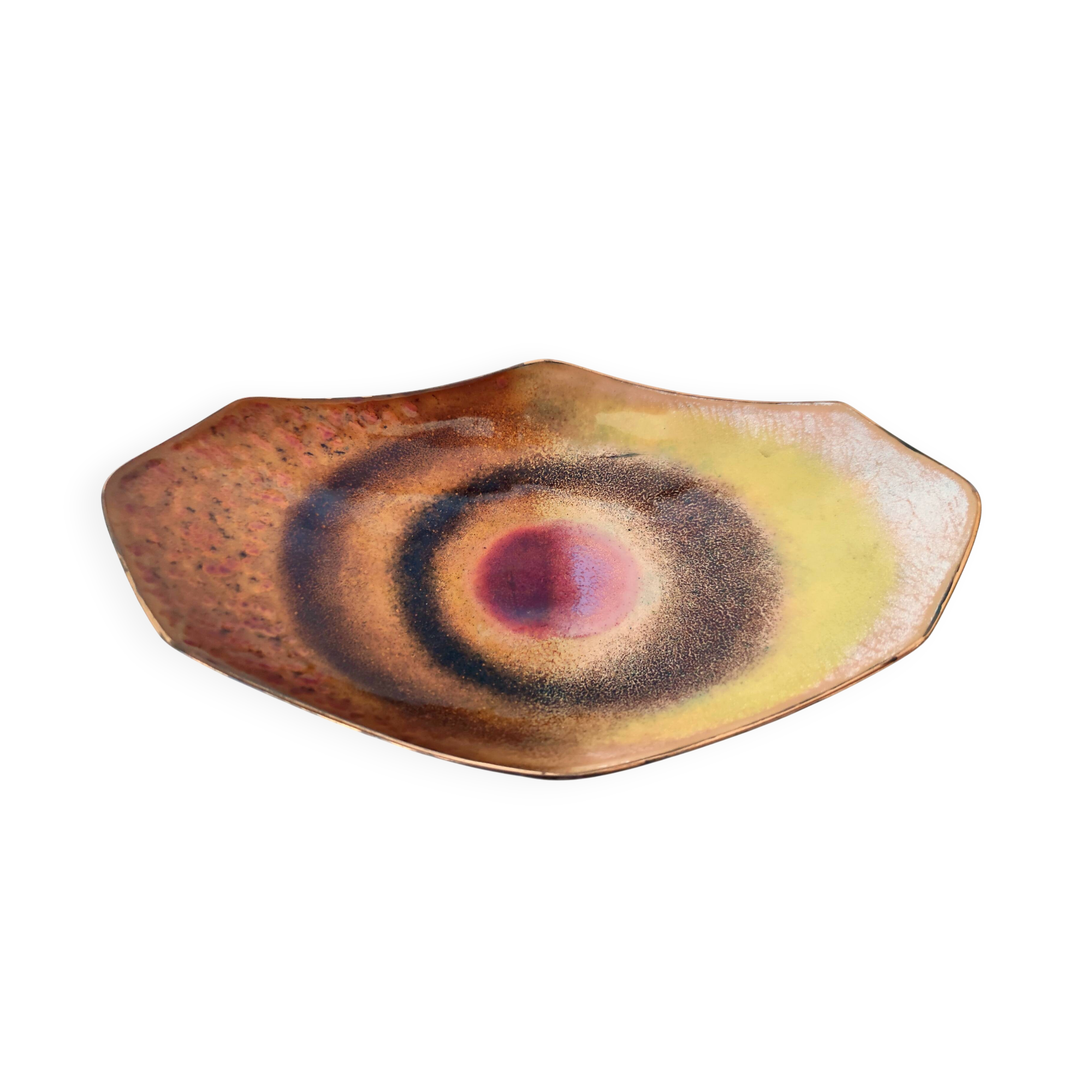 Enameled Copper Vide-Poche / Decorative Bowl Ascribable to Paolo De Poli