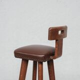 Set of four Mid-Century Dutch bar stools