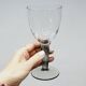 8 Bormioli Rocco Vintage Crystal Water Glasses with Grooved Grey Base