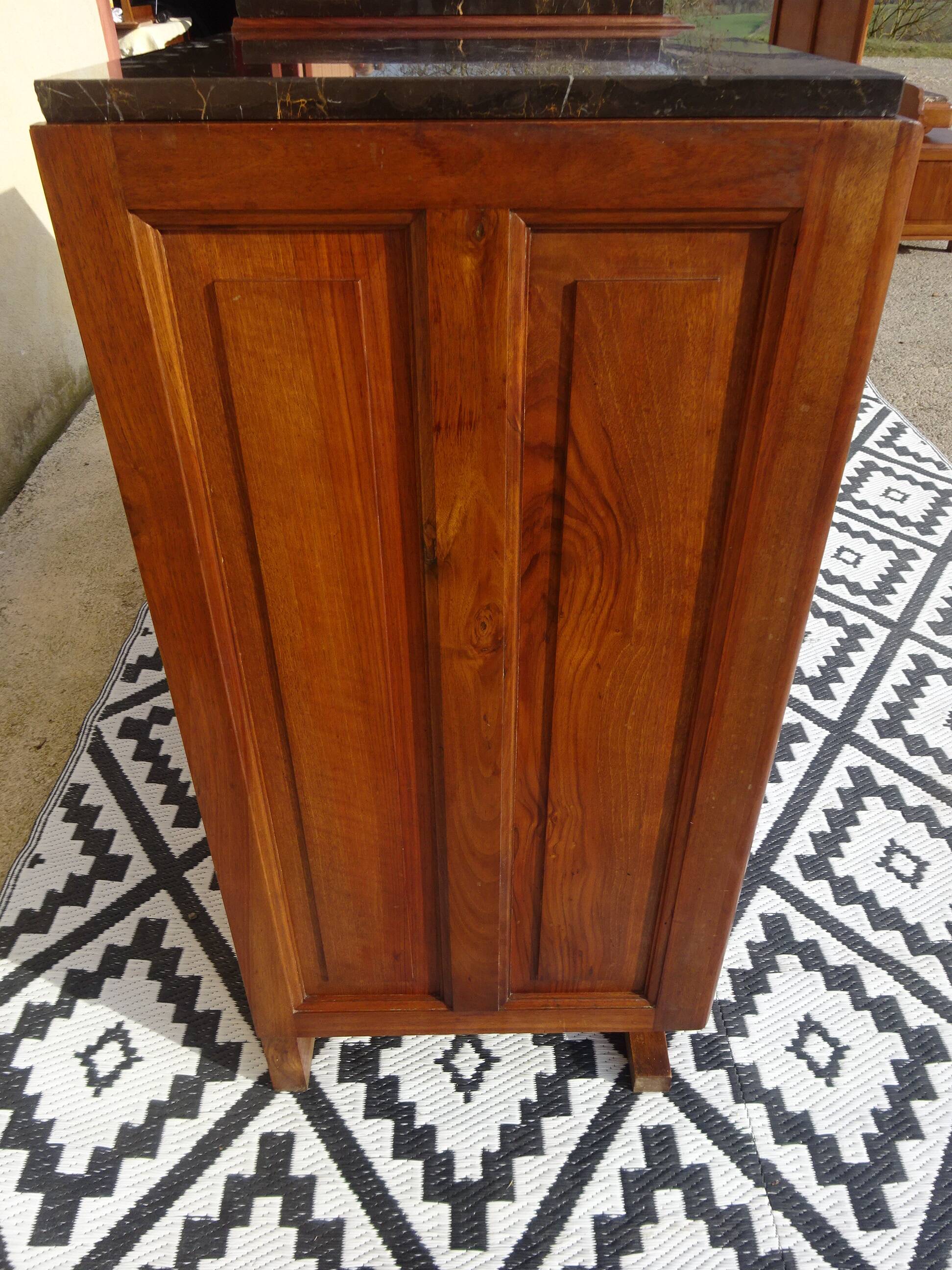 Walnut sideboard with moustache legs