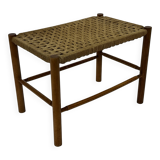 Vintage Stool Danish Papercord Rope small Stool Mid Century