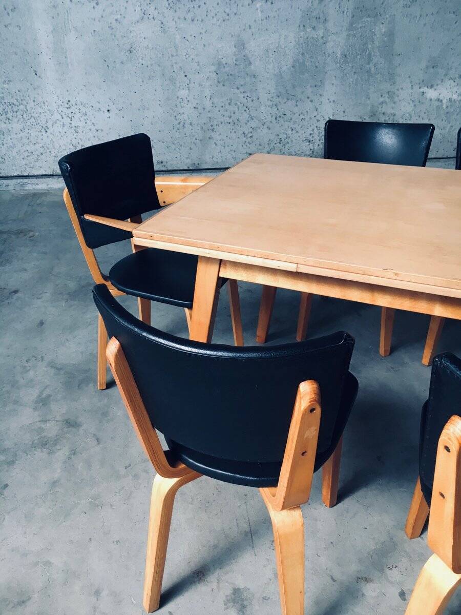 MCM Dutch Design Extendable Dining Table attributed to Cor Alons for Gouda Den Boer, 1950s