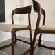 Paire de chaises Baumann modèle traîneau