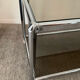 Vintage coffee table 70s chrome and smoked glass