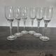 6 Vintage Ribbed Stem Crystal Glasses