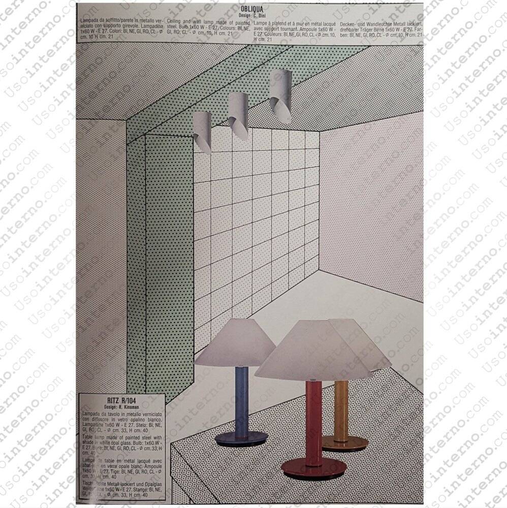 Oblique wall lamps by Claudio Dini for Bieffeplast, 1970s, set of 3.