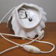 Table lamp shell in white enamelled ceramic, seventies design