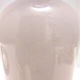 Pink Encased Murano Glass Bottle Vase with Gold Leaf by Salviati, Italy