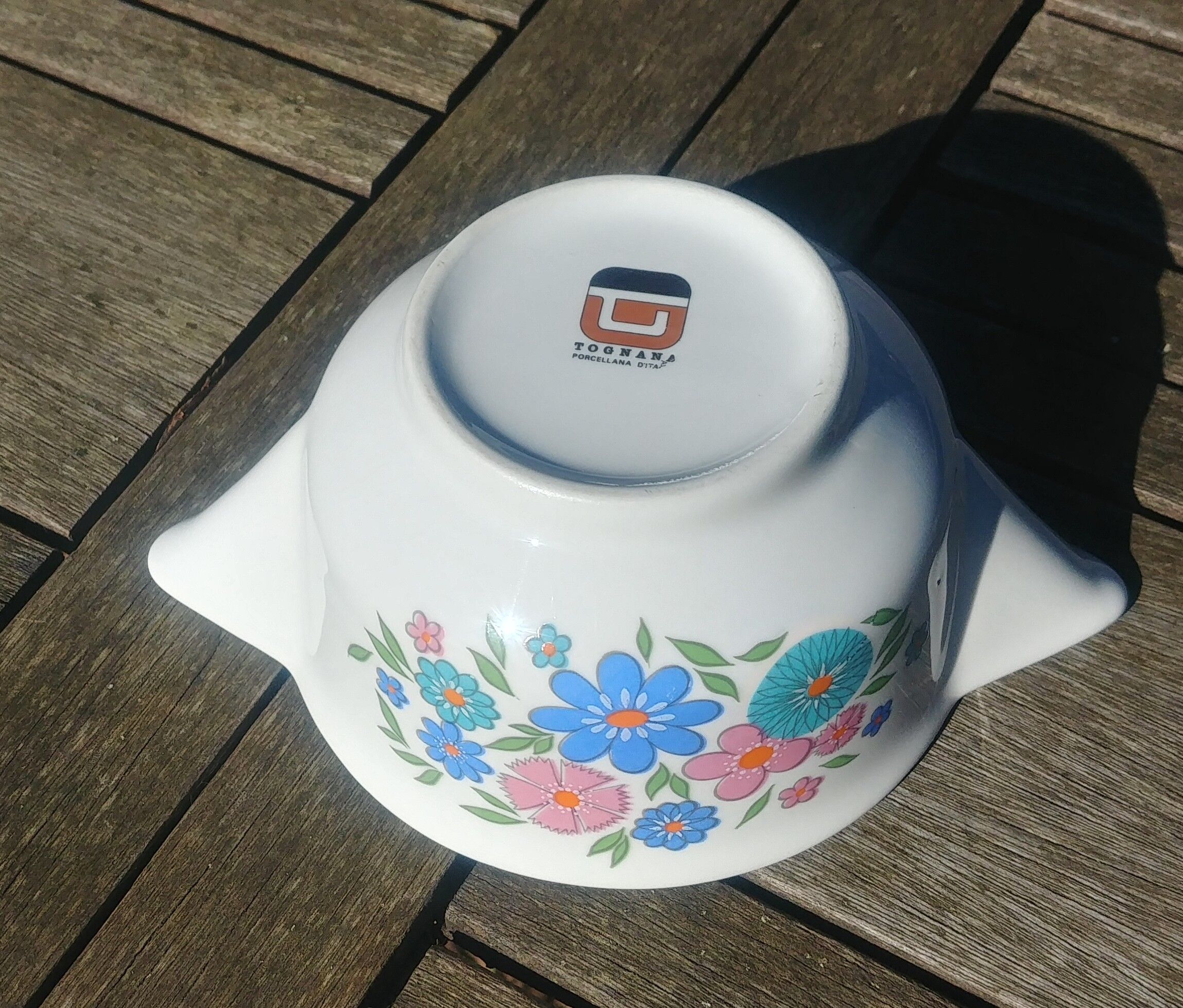 Serving bowl/saucière in porcelain Vintage 70s from Tognana