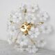 Delicious Murano Ceiling Light White Flowers, 1970