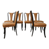 Set of 6 dining chairs by Vittorio Dassi from the 1950s