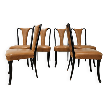 Set of 6 dining chairs by Vittorio Dassi from the 1950s