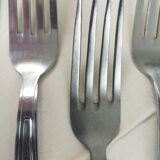 Set of stainless steel forks