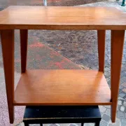 Table bureau d'appoint, console pieds compas, design scandinave an 70