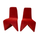 Pair of 1960s/70s fabric seats