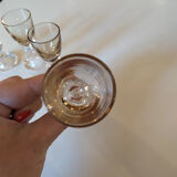 6 crystal digestive glasses