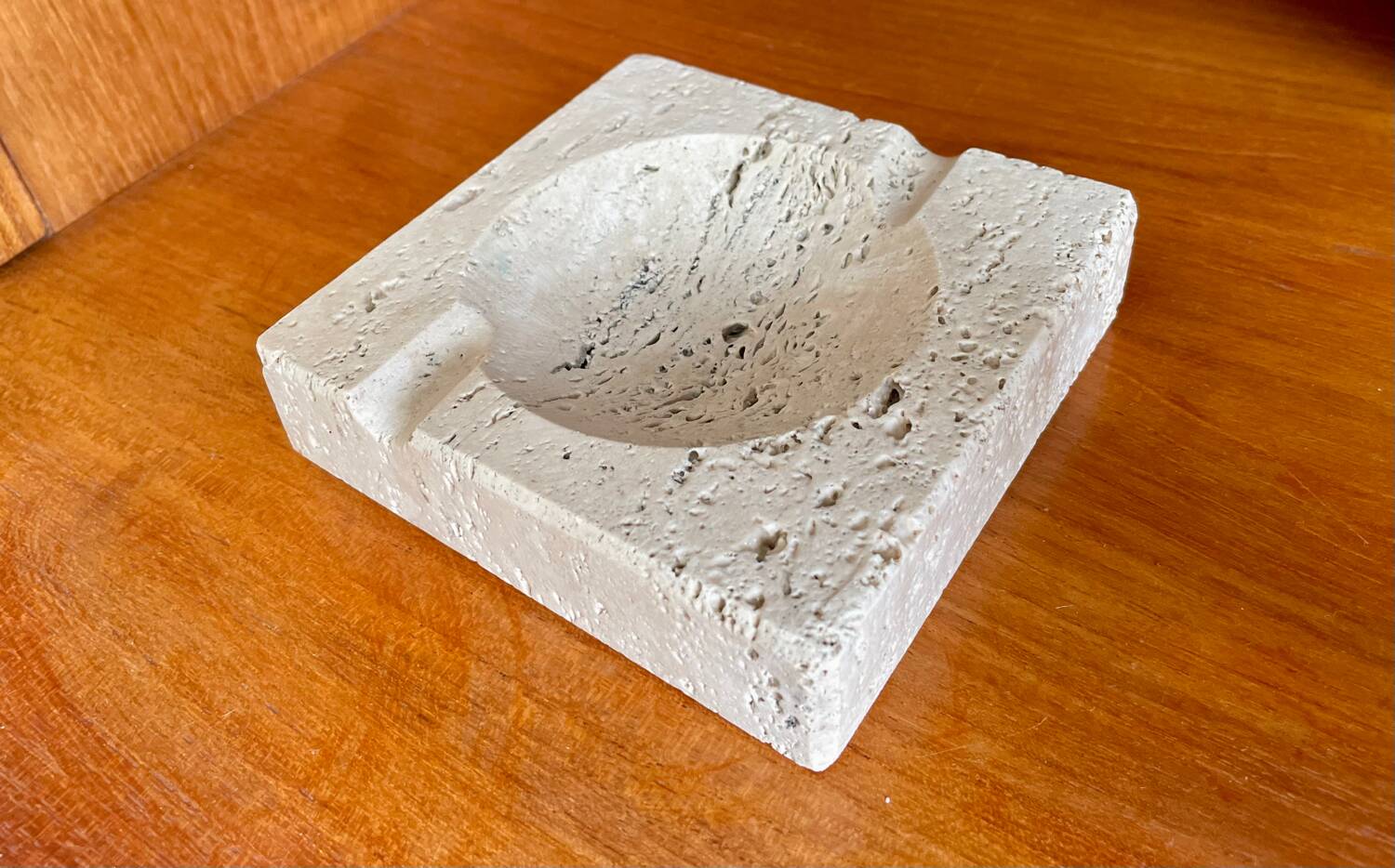 Vintage travertine ashtray