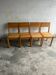 Set of 4 solid oak dining chairs – 1990s