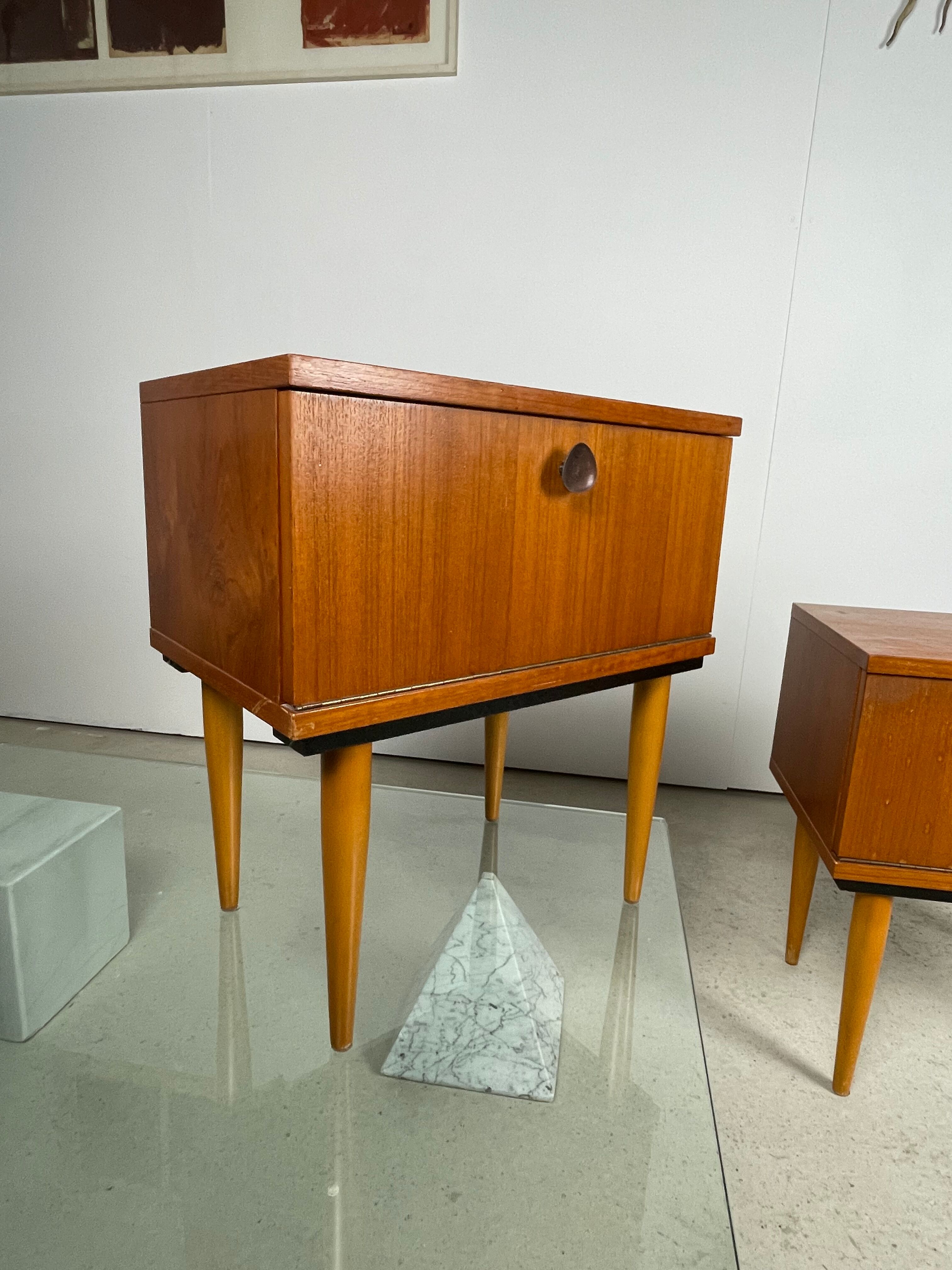 Pair of Scandinavian bedsides