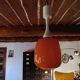 Suspension vintage  70's - opaline orange
