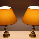 Hollywood Regency Classic Brass Table lamps 1970s France