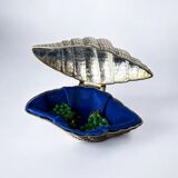Shell jewellery box, silver plated, Italy, 1970s
