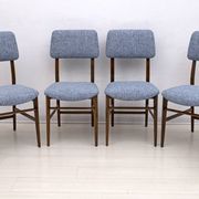 Six of Edmondo Palutari for Dassi Mid-Century Italian Teak Dining Chairs,50
