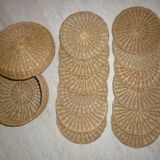12 coasters in their wicker box