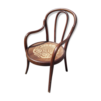 Fauteuil d'enfant en bois courbé