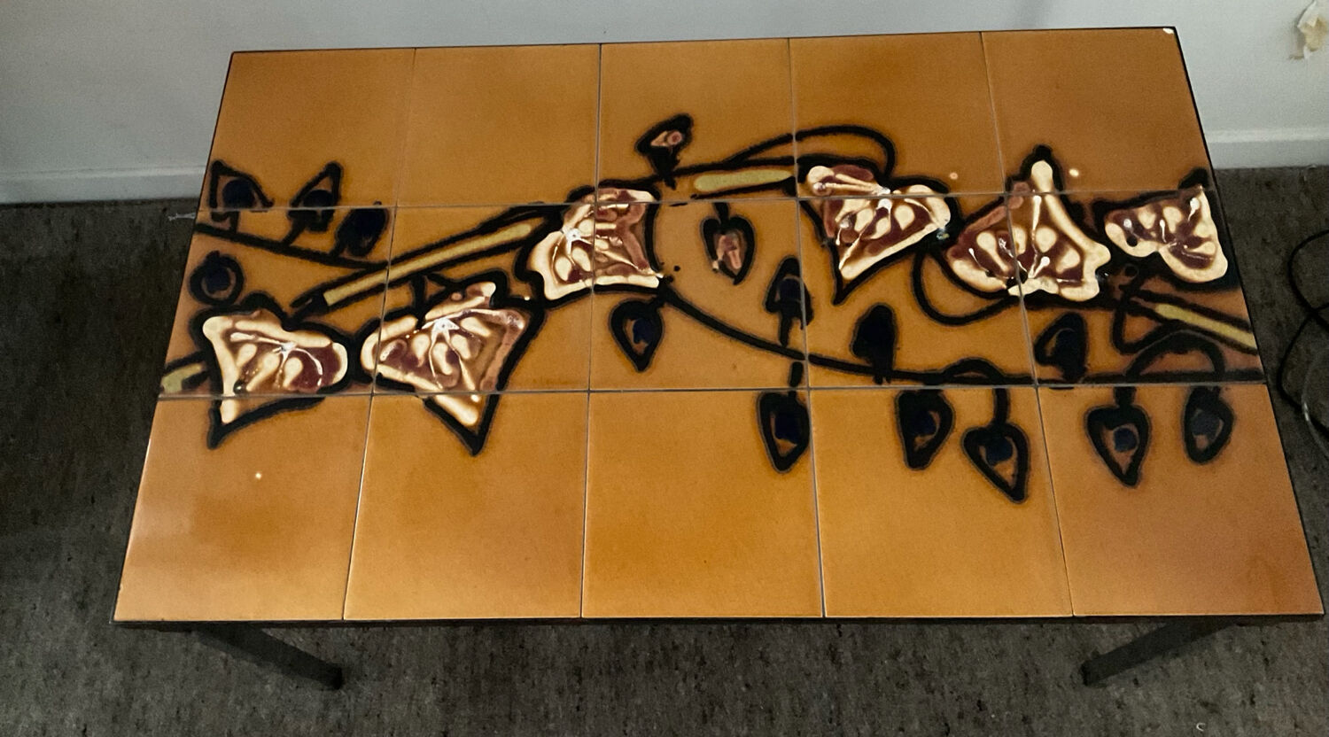 Vintage ceramic coffee table from the 1970s