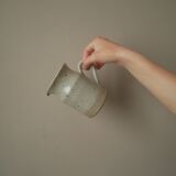 Pichet en grès vintage vase à anse décoration campagne scandinave fabrication artisanale céramique