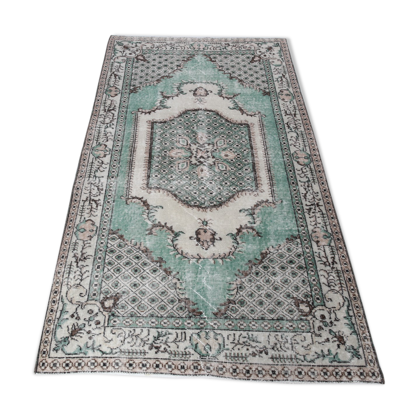 Green carpet rug 212x116cm