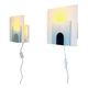 Minimalist Postmodern Square Wall Lights by Nafa Nybro Armaturfabrik, Sweden 1980s