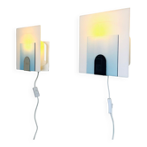 Minimalist Postmodern Square Wall Lights by Nafa Nybro Armaturfabrik, Sweden 1980s
