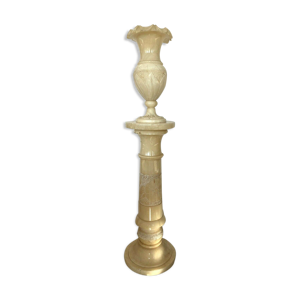 Colonne lampe en albâtre