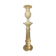 Column and vase lamp in alabaster with 20th century floral decoration