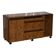 Walnut Burr buffet with drawers and wheels, part of a set.