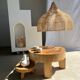 Rattan pendant lamp in the shape of a flower