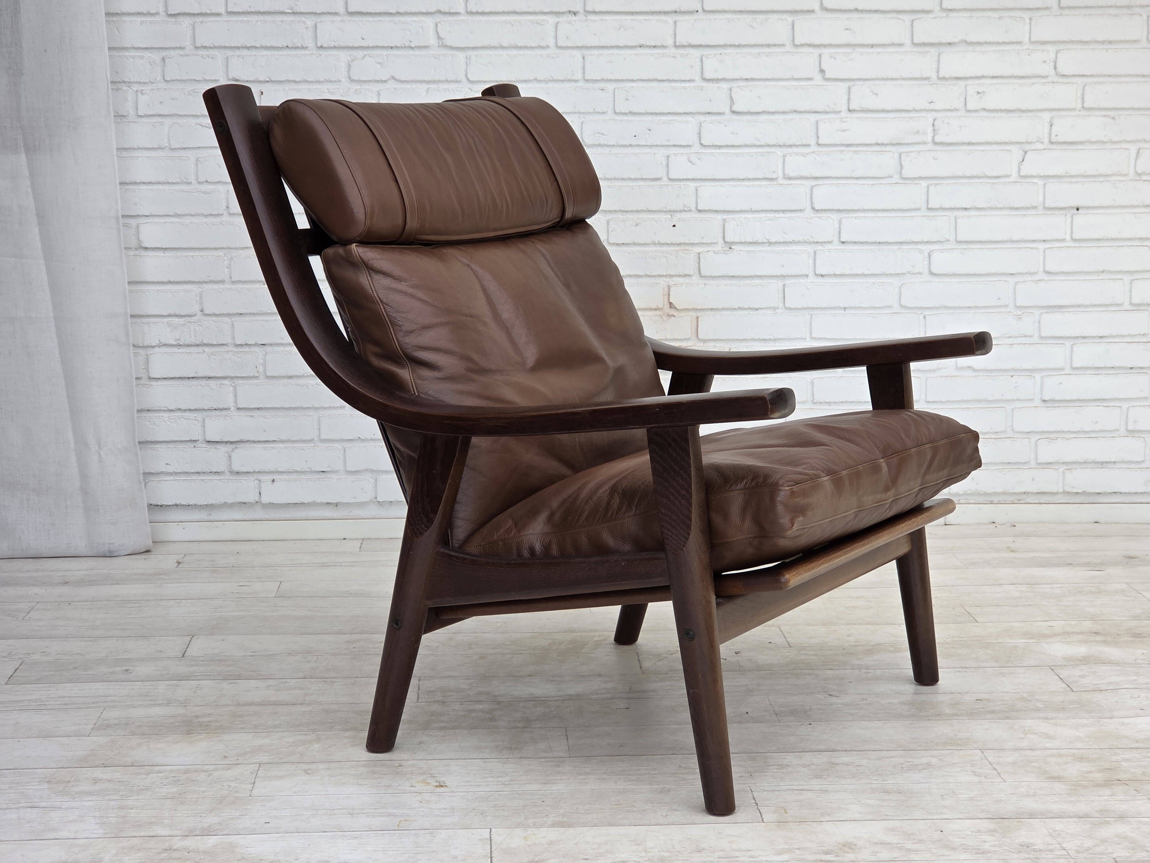 1970s, Danish design by H.J.Wegner, highback armchair, model GE530.