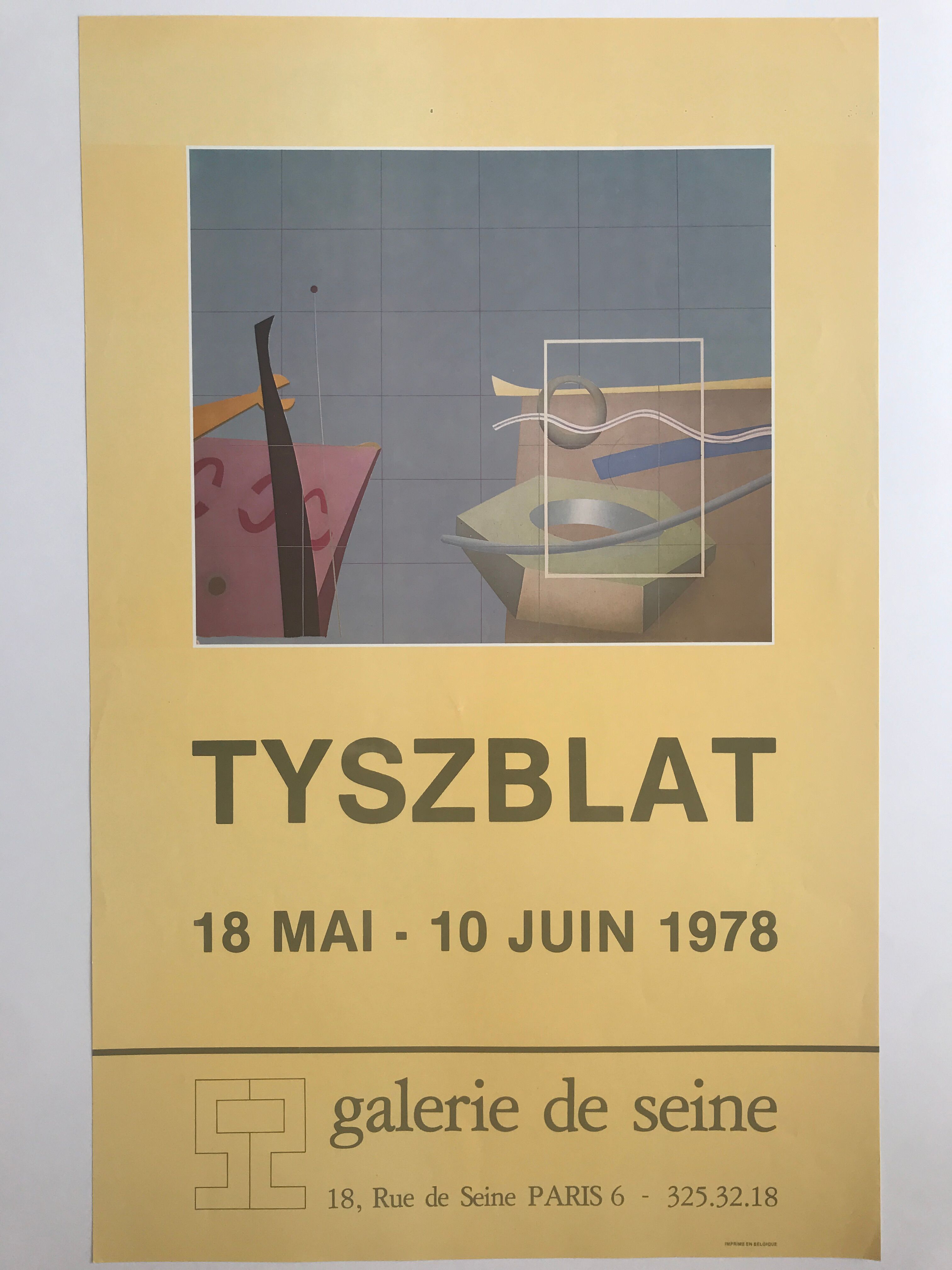 Original poster by Michel TYSZBLAT, Galerie de Seine, 1978