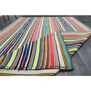 1970s Vintage Turkish Oushak Handmade Multi Color Area Rug 199x290