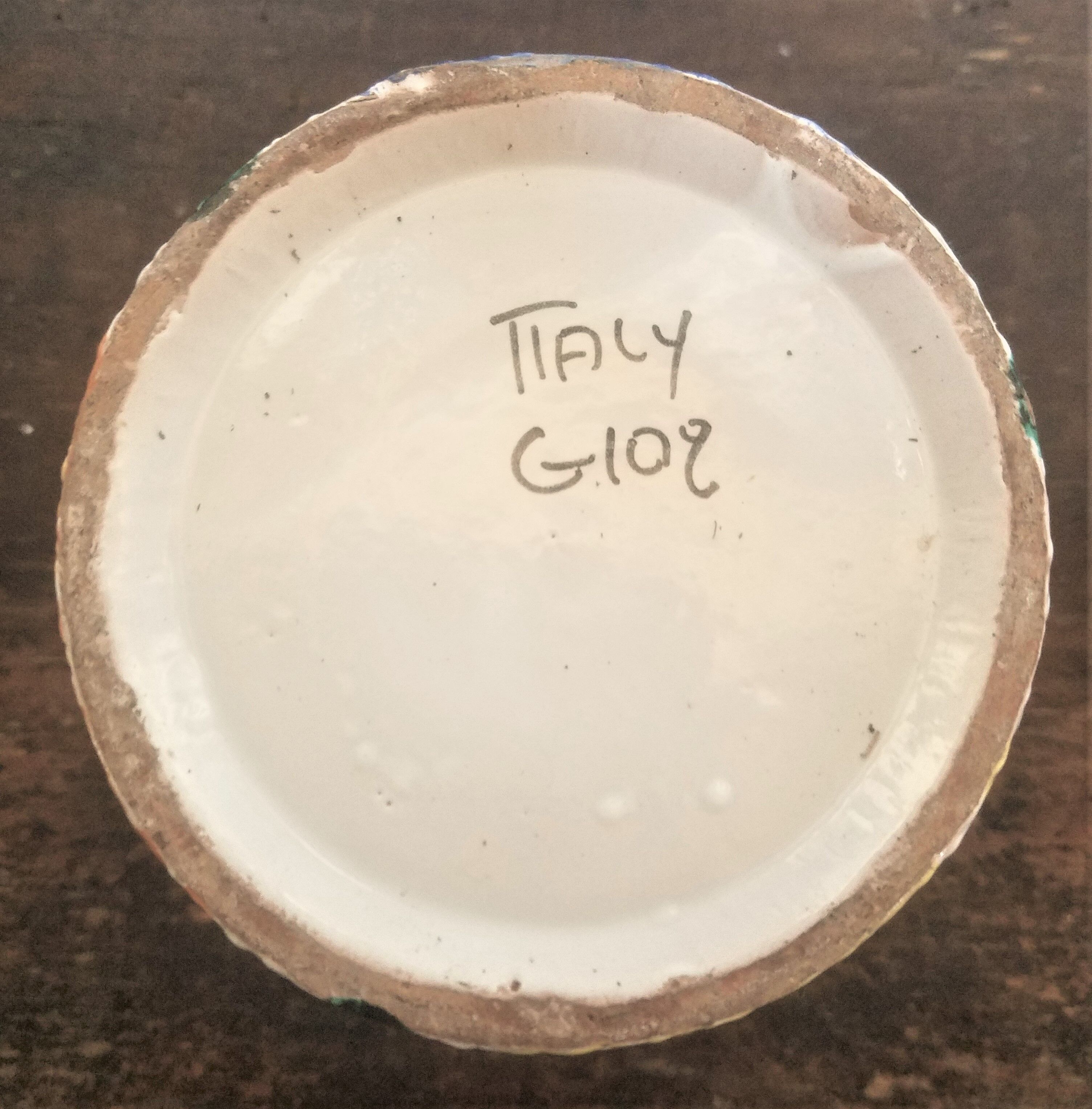 Pot cover of the 40s - 50s signed Italy