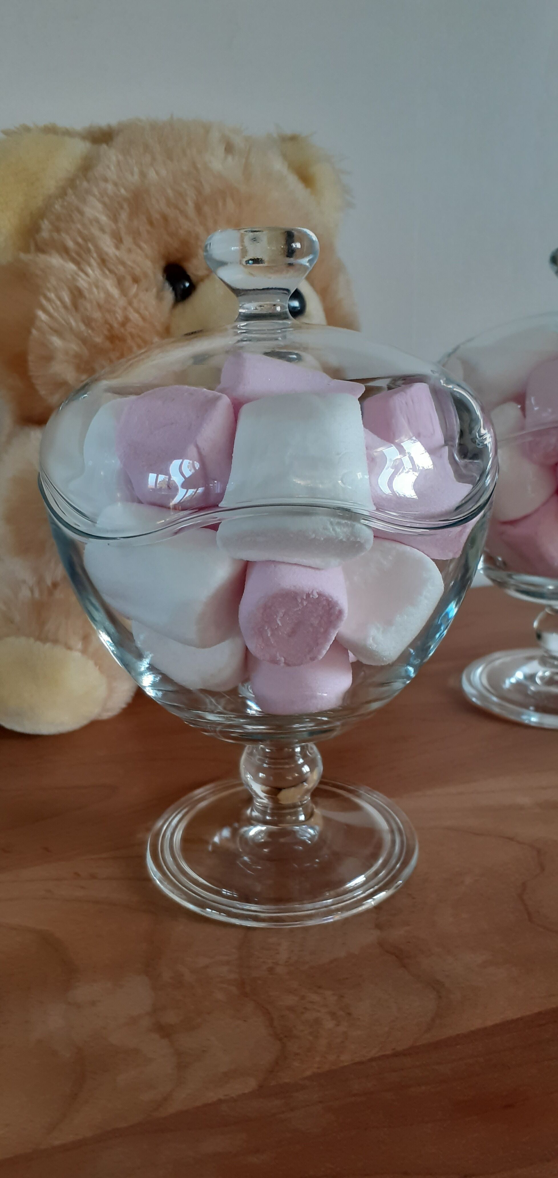 Set of 2 glass candy dispensers