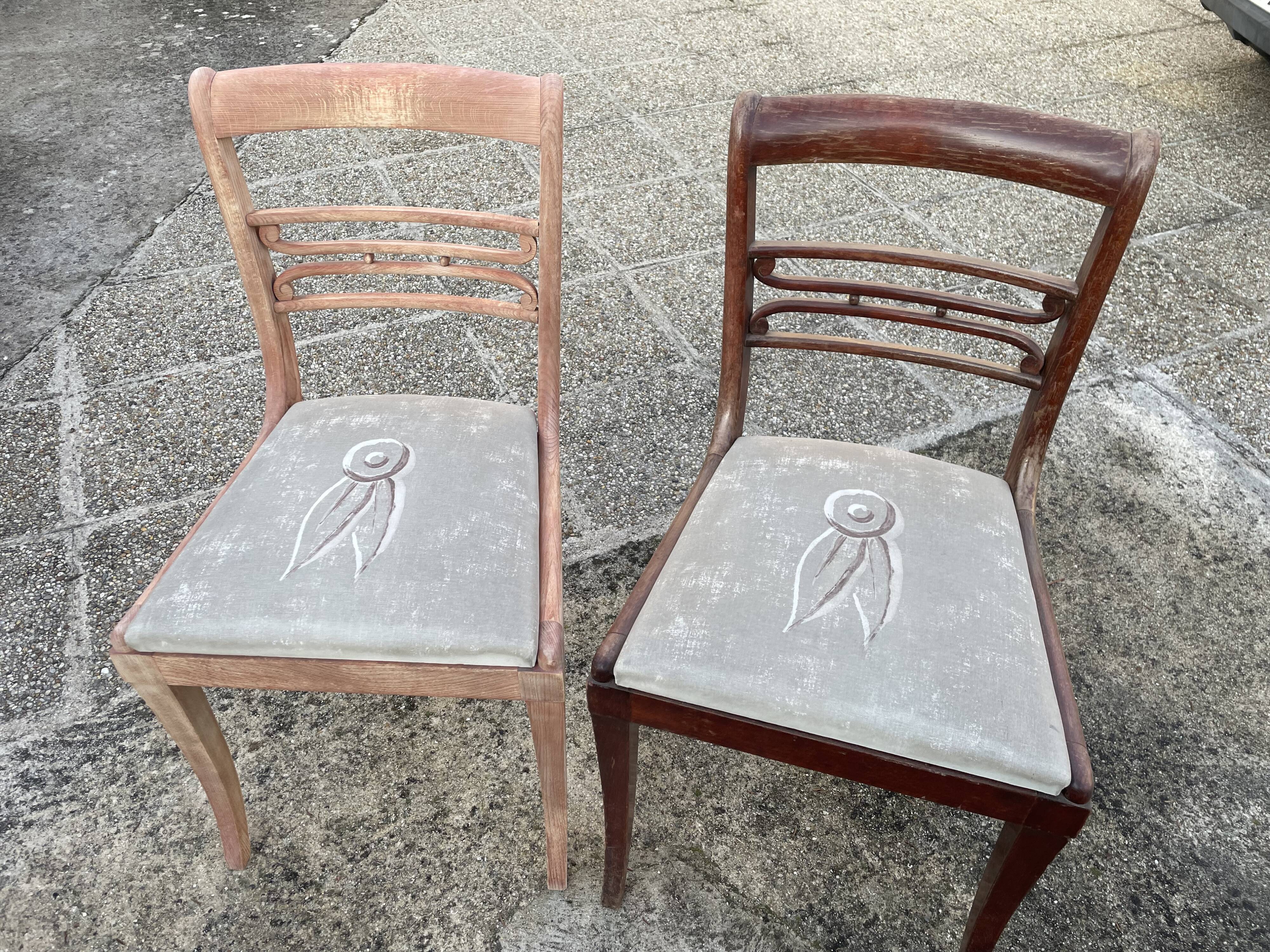 4 chairs signed M Hirch from the 50s/60s.