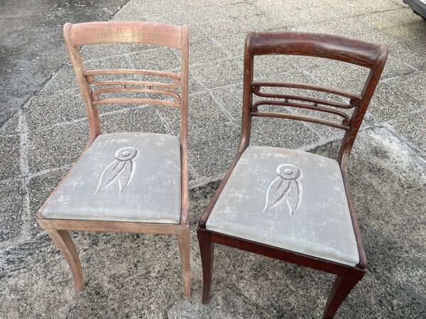 4 chaises signées M Hirch années 50/60