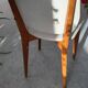 Vintage 1950s 60s dining room chair with tapered legs