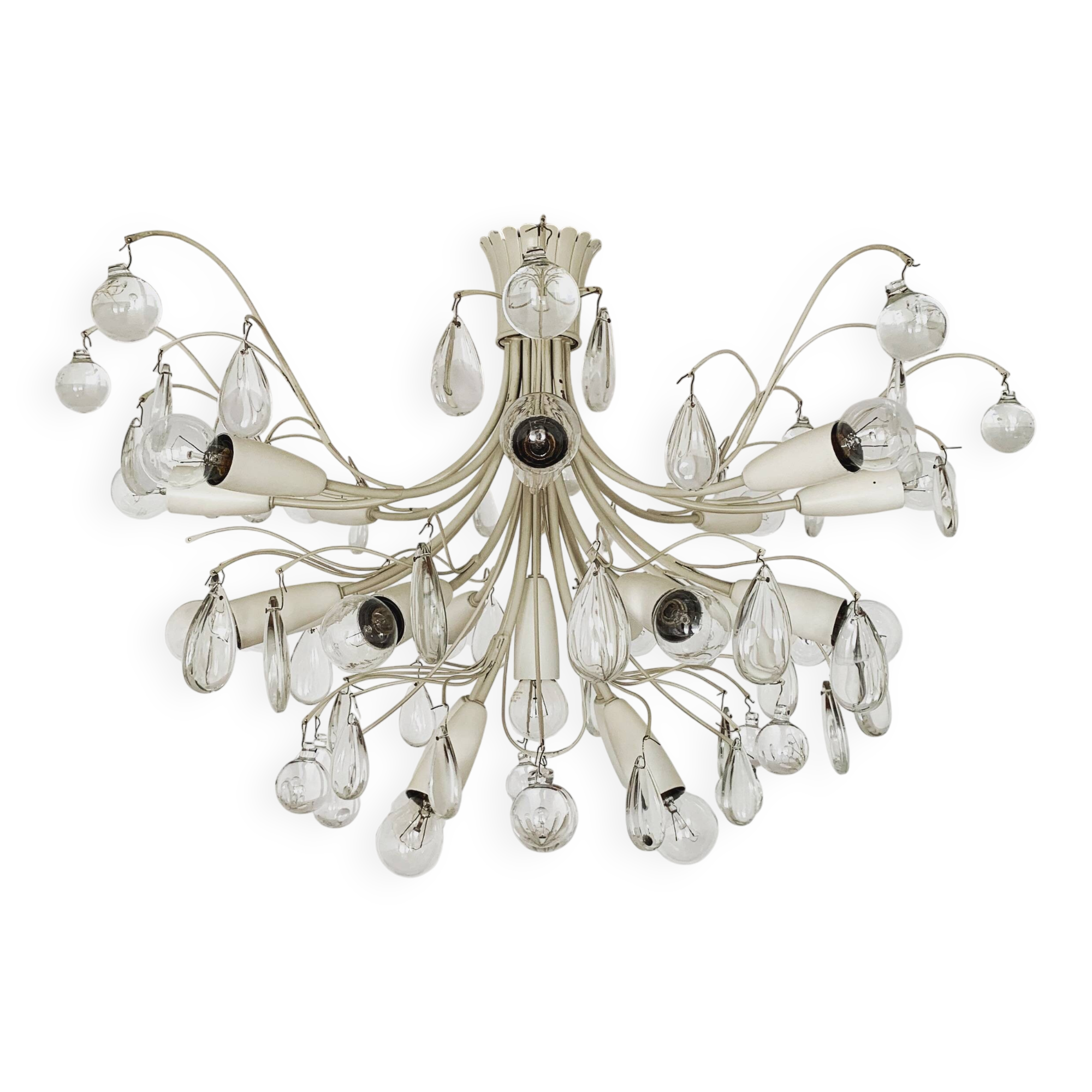 Lustre Flush en Verre Cristal par Vereinigte Werkstätten Munich