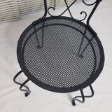 Wrought iron "corset" garden chair