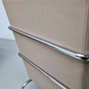 2 vintage nude leather "Cinema" easy chairs by Gunilla Allard for Lammhults | 1990s