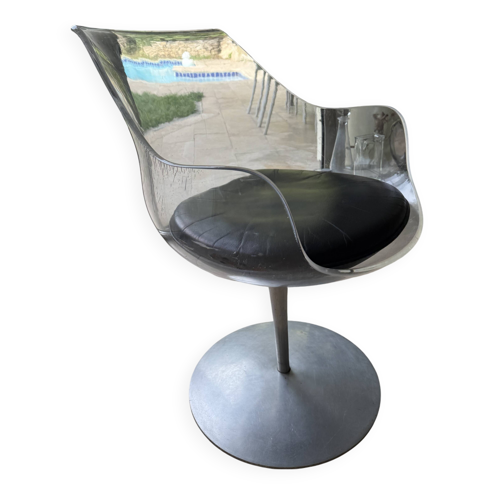 Set of 4 "Champagne Chair" chairs by E & E Laverne – Formes Nouvelles - 60'